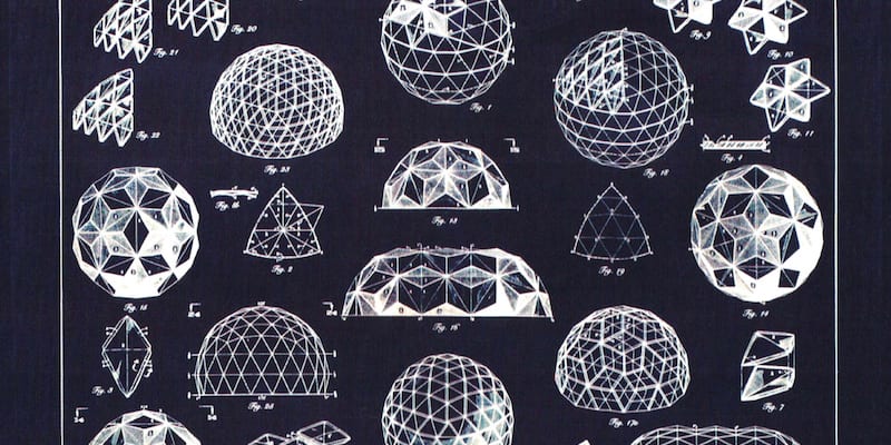 Geodesic dome designs by Buckminister Fuller